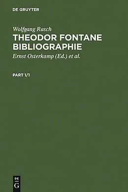 PDF Theodor Fontane Bibliographie von Wolfgang Rasch