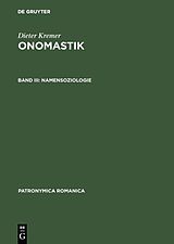 eBook (pdf) Dieter Kremer: Onomastik / Namensoziologie de 