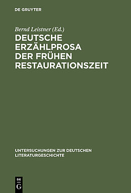 E-Book (pdf) Deutsche Erzählprosa der frühen Restaurationszeit von 