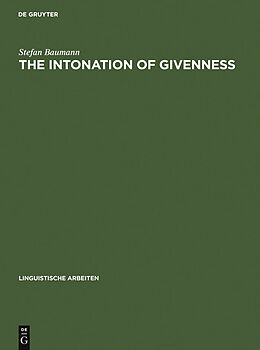 eBook (pdf) The Intonation of Givenness de Stefan Baumann