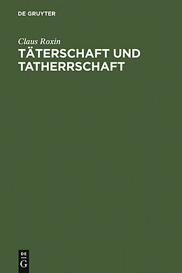 E-Book (pdf) Täterschaft und Tatherrschaft von Claus Roxin