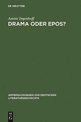 E-Book (pdf) Drama oder Epos? von Anette Ingenhoff