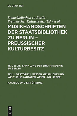E-Book (pdf) Musikhandschriften aus der Staatsbibliothek zu Berlin - Preußischer... / Katalog und Einführung von 