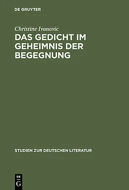 E-Book (pdf) Das Gedicht im Geheimnis der Begegnung von Christine Ivanovic