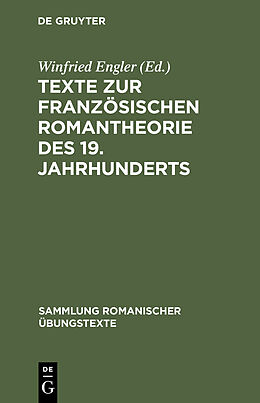 E-Book (pdf) Texte zur französischen Romantheorie des 19. Jahrhunderts von 