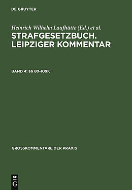 E-Book (pdf) Strafgesetzbuch. Leipziger Kommentar / §§ 80-109k von 