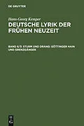 E-Book (pdf) Sturm und Drang: Göttinger Hain und Grenzgänger von Hans-Georg Kemper