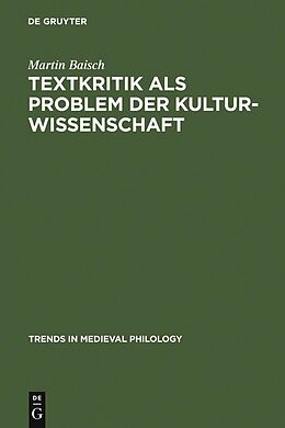 E-Book (pdf) Textkritik als Problem der Kulturwissenschaft von Martin Baisch