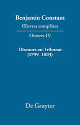 E-Book (pdf) Discours au Tribunat. De la possibilité d'une constitution républicaine dans un grand pays (17991803) von 