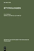 E-Book (pdf) Zu FEW 22¹, 22² und 23 von Kurt Baldinger