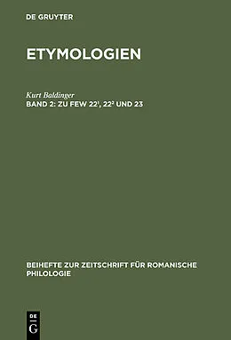 E-Book (pdf) Zu FEW 22¹, 22² und 23 von Kurt Baldinger