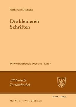 E-Book (pdf) Notker der Deutsche: Die Werke Notkers des Deutschen / Die kleineren Schriften von 