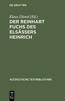 E-Book (pdf) Der Reinhart Fuchs des Elsässers Heinrich von 