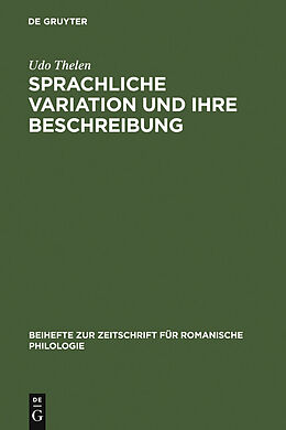 E-Book (pdf) Sprachliche Variation und ihre Beschreibung von Udo Thelen