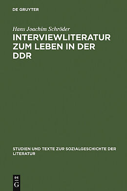 E-Book (pdf) Interviewliteratur zum Leben in der DDR von Hans Joachim Schröder