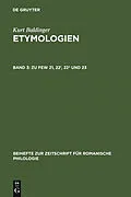 PDF Zu FEW 21, 22¹, 22² und 23 von Kurt Baldinger