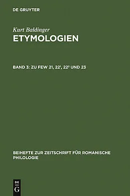 PDF Zu FEW 21, 22¹, 22² und 23 von Kurt Baldinger