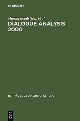 eBook (pdf) Dialogue Analysis 2000 de 