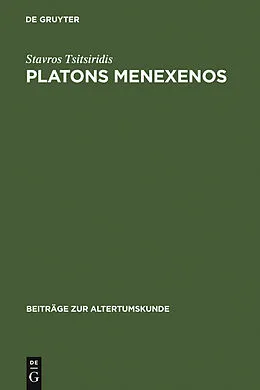 E-Book (pdf) Platons Menexenos von Stavros Tsitsiridis