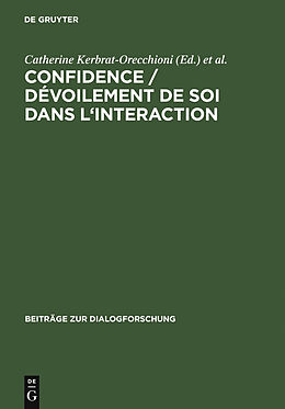 eBook (pdf) Confidence / Dévoilement de soi dans l'interaction de 