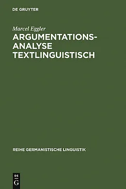 E-Book (pdf) Argumentationsanalyse textlinguistisch von Marcel Eggler