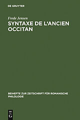 eBook (pdf) Syntaxe de l'ancien occitan de Frede Jensen