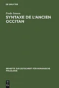 PDF Syntaxe de l'ancien occitan von Frede Jensen