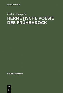E-Book (pdf) Hermetische Poesie des Frühbarock von Erik Leibenguth
