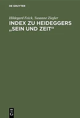 E-Book (pdf) Index zu Heideggers "Sein und Zeit" von Hildegard Feick, Susanne Ziegler