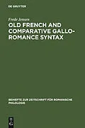 E-Book (pdf) Old French and Comparative Gallo-Romance Syntax von Frede Jensen