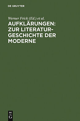E-Book (pdf) Aufklärungen: Zur Literaturgeschichte der Moderne von 