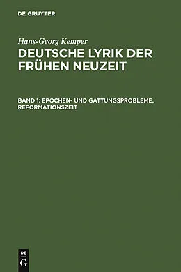 E-Book (pdf) Epochen- und Gattungsprobleme. Reformationszeit von Hans-Georg Kemper