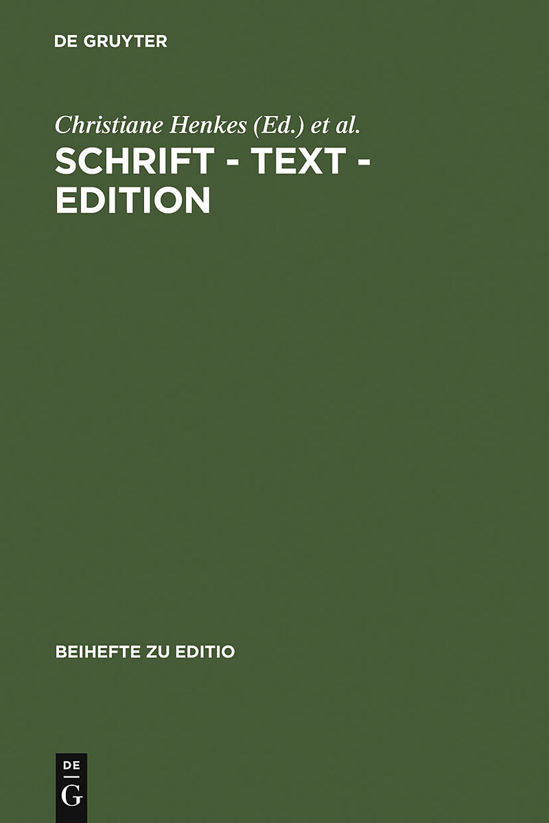 Schrift - Text - Edition