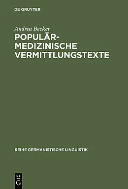 E-Book (pdf) Populärmedizinische Vermittlungstexte von Andrea Becker