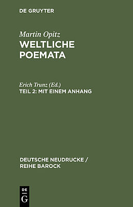E-Book (pdf) Martin Opitz: Weltliche Poemata / Mit einem Anhang von Martin Opitz