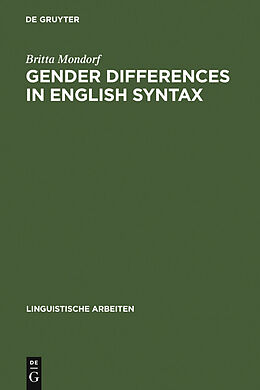 eBook (pdf) Gender Differences in English Syntax de Britta Mondorf