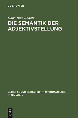 E-Book (pdf) Die Semantik der Adjektivstellung von Hans-Ingo Radatz