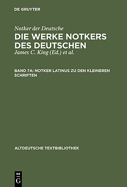 E-Book (pdf) Notker der Deutsche: Die Werke Notkers des Deutschen / Notker latinus zu den kleineren Schriften von 