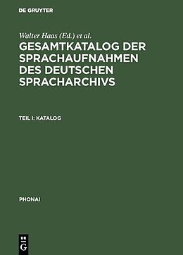 E-Book (pdf) Gesamtkatalog der Sprachaufnahmen des Deutschen Spracharchivs von 