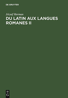 eBook (pdf) Du latin aux langues romanes II de József Herman