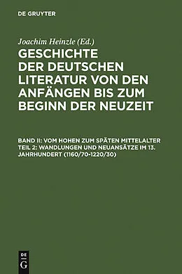 E-Book (pdf) Wandlungen und Neuansätze im 13. Jahrhundert von Joachim Heinzle