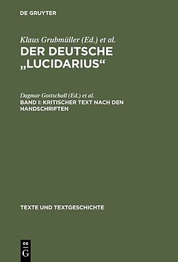 E-Book (pdf) Der deutsche &quot;Lucidarius&quot; / Kritischer Text nach den Handschriften von 