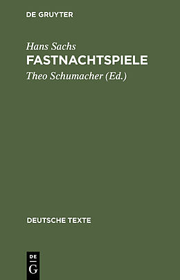 E-Book (pdf) Fastnachtspiele von Hans Sachs