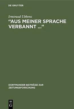 E-Book (pdf) Aus meiner Sprache verbannt ... von Irmtraud Ubbens