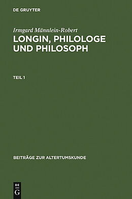 E-Book (pdf) Longin, Philologe und Philosoph von Irmgard Männlein-Robert