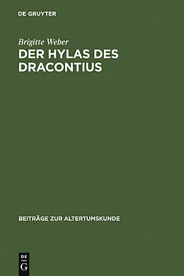 PDF Der Hylas des Dracontius von Brigitte Weber