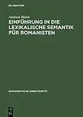 E-Book (pdf) Einführung in die lexikalische Semantik für Romanisten von Andreas Blank