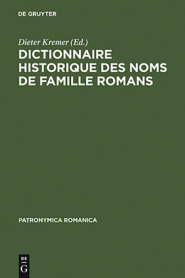 eBook (pdf) Dictionnaire historique des noms de famille romans de 