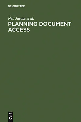 PDF Planning Document Access von Neil Jacobs, Anne Morris, Julie Woodfield
