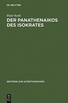 E-Book (pdf) Der Panathenaikos des Isokrates von Peter Roth